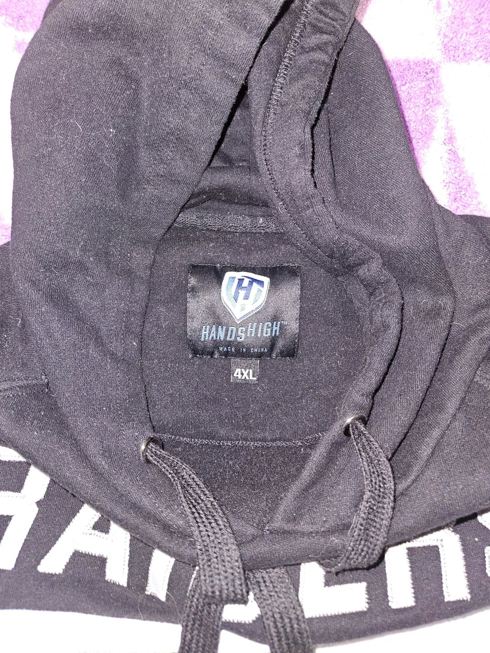 Las Vegas Raiders Black Pullover Hoodie with White & Gray Stripes